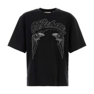 Off-white T-Shirts, male, Black, Size: XL Skyline Skate S/S Tee