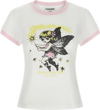 Ganni White Fairy T-shirt