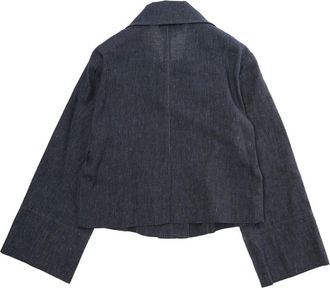 Emporio Armani Girls Double-Breasted Jacket Linen Black Blazers