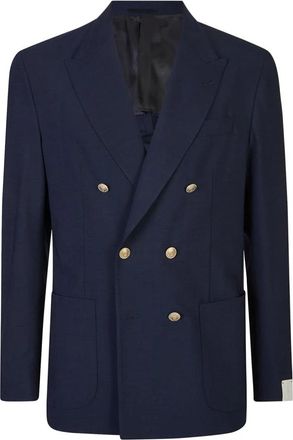 Eleventy Giacca Doppio Petto P Lancia - Heren - Blazers - Blauw - XL - Polyester - Jassen