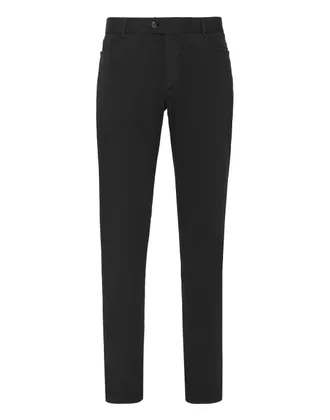 Philipp Plein Cotton Long Trousers Chinos fit Iconic Plein