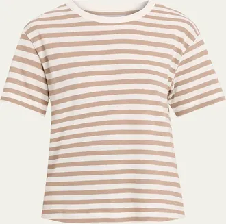 Majestic Filatures Striped Stretch Linen Shirt