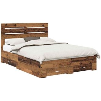 vidaXL Bed Frame with Drawer with Headboard Manual Engineered Wood vidaXL