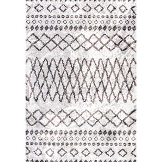 Jonathan Y Designs Aksil Moroccan Diamond Area Rug in Ivory/brown at Nordstrom, Size 3Ft 0In X 5Ft 0In