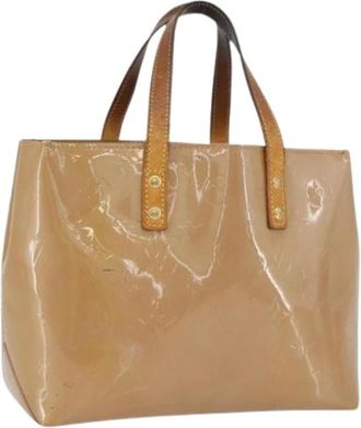 Louis Vuitton Pre-owned Handbags, female, Beige, Size: ONE SIZE Pre-owned Vintage Patent Leather Hand Bag