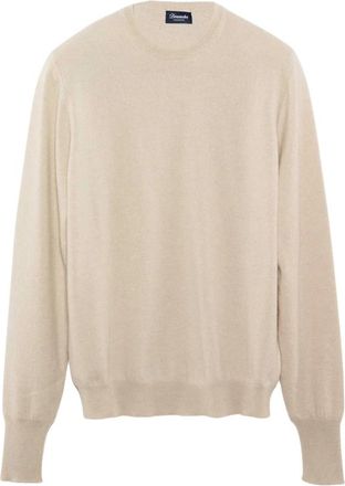 Drumohr Beige Sweaters voor Mannen - Heren - Ronde hals truien - Beige - 2XL - Truien & Vesten