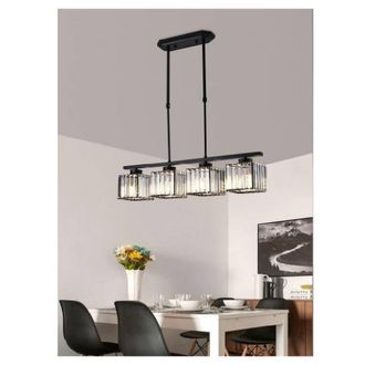 Trade Shop Trade Shop Traesio - Trade Shop - Lampadario Da Soffitto E27 Sospensione 4 Cubi Design Moderno Metallo Nero A32-4