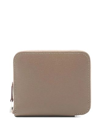 Hermès 2024 zip-fastening leather wallet - women - Silk/Leather - One Size - Neutrals