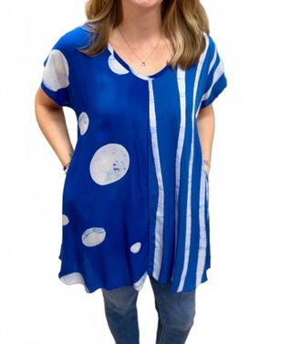 Iguana Kiana Short Cap Top In Cobalt