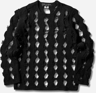 Comme Des Gar&ccedil;ons Men s Cut-Out Sweater Black