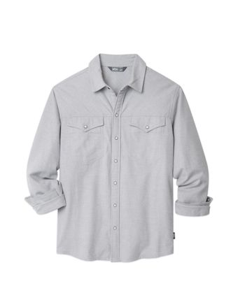 Stio | Mens Slipstone Midweight Flannel Shirt, Size XX-Large in Alloy Heather | Cotton