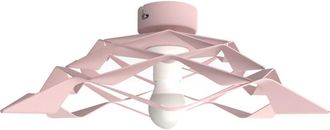 Lumicom Migra Plafoniera, 1X E27, max 42W, metallo, rosa, D.40cm - Lumicom