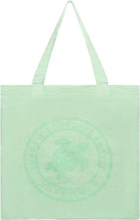 Vilebrequin Linnen Mineral Dye Tote Bag Tortue - unisex - Shoppers - Groen - ONE Size - Linnen - Tassen