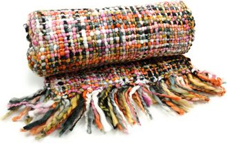 Cool Trade Winds Ladies Soft Winter Scarf - Chunky Tweed Effect - Vibrant and Multi Colour - Large and Warm Shawls Wraps Shrugs Poncho - Hygge Cosy - Gifts Presents fo