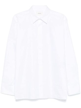 Saint Laurent stripe-jacquard shirt - White