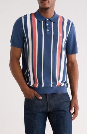 Original Penguin Stripe Cotton Polo Sweater in Sargasso Sea at Nordstrom Rack, Size Xx-Large