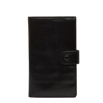Chanel Black Leather Long Wallet (Bi-Fold) (Pre-Owned)