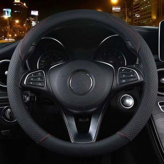 OEM Funda Para Volante De Coche, Funda De Cuero Para Volante De 37-39 Cm, Antideslizante, Transpirable, De Fibra De Carbono, El&aacute;stica, Funda Universal Pro