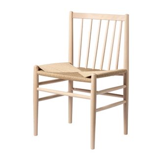 FDB M&oslash;bler J80 Stuhl, Buche geseift / Naturgeflecht
