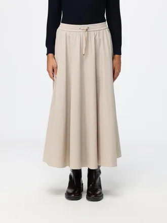 Herno A-Line Midi Jersey Skirt with High Elasticated Waist