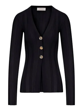 Sportmax SLIM RIBBED VISCOSE CARDIGAN - Sportmax - Woman