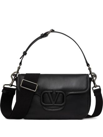Valentino Garavani logo shoulder bag - men - Calf Leather/Calf Leather - OS - Black