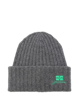 Ganni Cappello con ricamo - Grigio