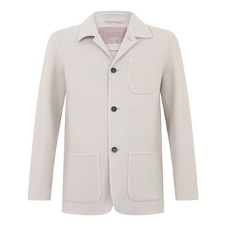 Herno Colbert met sjaalkraag - Heren - Jassen - Beige - Maat: XL Wol