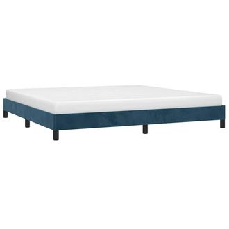 vidaXL Estructura Cama Sin Colch&oacute;n Terciopelo Azul Oscuro 200x200 Cm Vidaxl