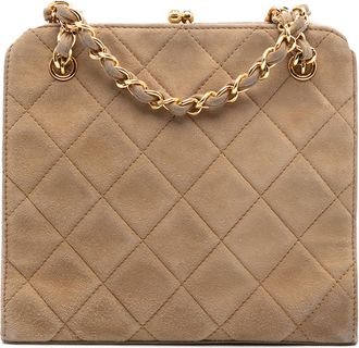 Chanel Tweed handschoenen Cc Gewatteerd Su&egrave;de Kusslot Handtas