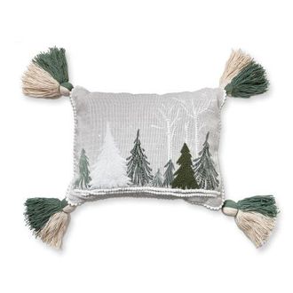 Tag Fresh Balsam Tree Lumbar Pillow Christmas Winter Decor in Green at Nordstrom, Size Medium