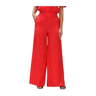 Harper & Yve Rosie-Pa Wijde Broek - Dames - Broeken - Rood - Maat: S