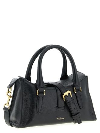 Mulberry Womens Calfskin Top Handle Bag Black Leather