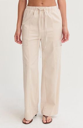 Crescent Pull On Tencel Blend Pants in Bone at Nordstrom, Size Small