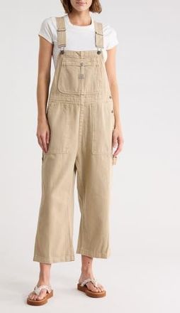Denimist Relaxed Denim Overalls in Vintage Khaki at Nordstrom Rack, Size Xx-Small