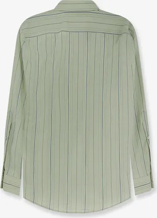 Maison Margiela Womens Shirt Striped Cotton Green