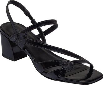 Bernardo Gyoda Patent Mid Heel Sandal