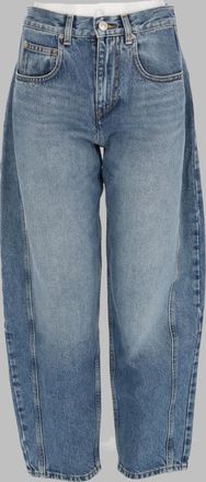 Isabel Marant Blue Relaxed Tapered-Leg Denim Jeans