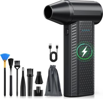 OEM Soplador De Aire Comprimido Con 130.000 Rpm, Bater&iacute;a De 4000 Mah, 4 Velocidades, Potente Mini Soplador Inal&aacute;mbrico Con Cepillos De Limpieza Para Coche