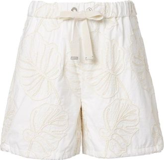 Moncler WOMENS COTTON SHORTS Size: 40, colour: BEIGE