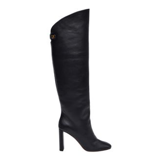 Maisons Skorpios Stivale Alto - Dames - Over de knie laarzen - Zwart - 37 EU - Leer - Schoenen
