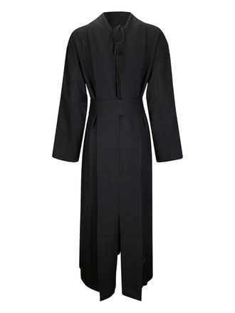 STUDIO NICHOLSON belted midi dress - women - Triacetate - 1 - Black