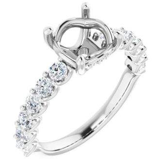 Pompeii3 Lea Lab Grown Diamond Accent Ring Setting