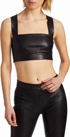Rosetta Getty Cross Back Bra Top In Black