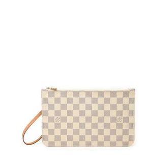 Louis Vuitton Pre-owned Damier Azur Pouch - Dames - Pre-owned - Wit - Maat: ONE Size