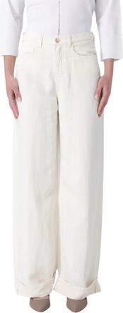 Emporio Armani Wide Jeans - Dames - Loose Fit Jeans - Wit - W28 - Jeans