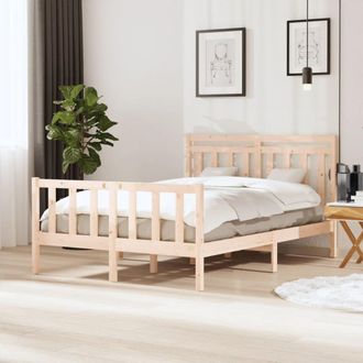 vidaXL Estructura De La Cama 140x200 Cm De Madera Maciza - 339740