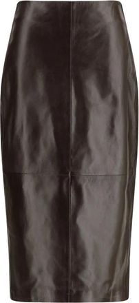 Arma Meeka Palermo Leren Rok - Dames - Kokerrokken - Bruin - XS - Leer - Rokken