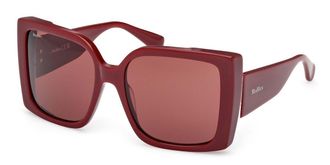 Max Mara MM0131 69S Womens Sunglasses Burgundy Size 56