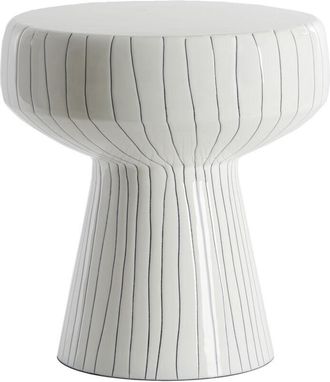 Light & Living Light&living - Mesa Auxiliar Dakwa Brillante Blanca Y Negra